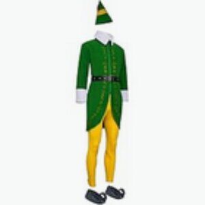 Green and Yellow Men's Holiday Elf Costume